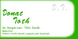 donat toth business card