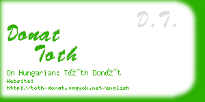 donat toth business card